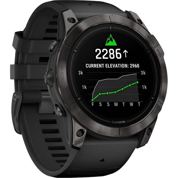 Смарт-часы Garmin Epix Pro (Gen 2) Sapphire Edition | 51 mm | Carbon Gray DLC Titanium, Версия: Pro | Sapphire, Размер корпуса : 51 мм, Цвет: Carbon Gray DLC Titanium, изображение 4 Смарт-часы Garmin Epix Pro (Gen 2) Sapphire Edition | 51 mm | Carbon Gray DLC Titanium, Версия: Pro | Sapphire, Размер корпуса : 51 мм, Цвет: Carbon Gray DLC Titanium, изображение 4