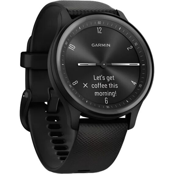 Смарт-часы Garmin Vívomove Sport Black Case/Slate Accents, Версия: Vívomove Sport, Цвет: Black Case/Slate Accents, изображение 4 Смарт-часы Garmin Vívomove Sport Black Case/Slate Accents, Версия: Vívomove Sport, Цвет: Black Case/Slate Accents, изображение 4