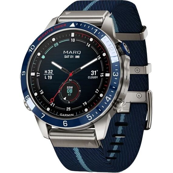 Смарт-часы Garmin Marq Captain (Gen 2), Версия: Captain, Материал корпуса: Титан (класс 5)