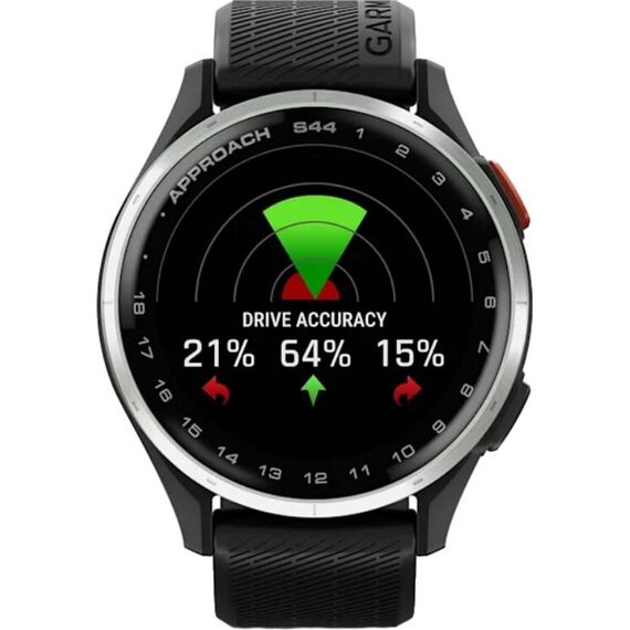 Смарт-часы Garmin Approach S44 Silver Aluminum Bezel/Black, Версия: S44, Цвет: Silver Aluminum Bezel/Black, изображение 3 Смарт-часы Garmin Approach S44 Silver Aluminum Bezel/Black, Версия: S44, Цвет: Silver Aluminum Bezel/Black, изображение 3