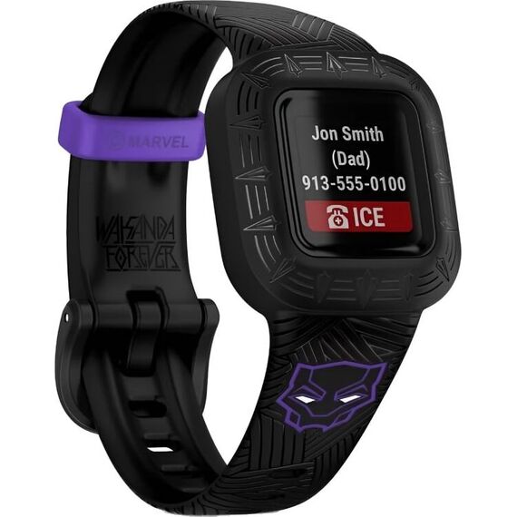 Смарт-часы Garmin Vívofit jr. 3 Marvel Black Panther Special Edition, Версия: Marvel, Цвет: Black Panther, изображение 3 Смарт-часы Garmin Vívofit jr. 3 Marvel Black Panther Special Edition, Версия: Marvel, Цвет: Black Panther, изображение 3