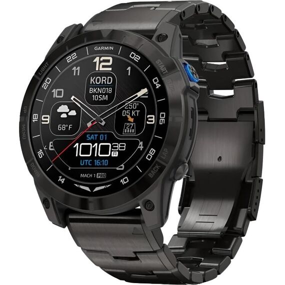 Смарт-часы Garmin D2 Mach 1 Pro Aviator Smartwatch/Vented Titanium, Размер корпуса : 51 мм, Цвет: Vented Titanium