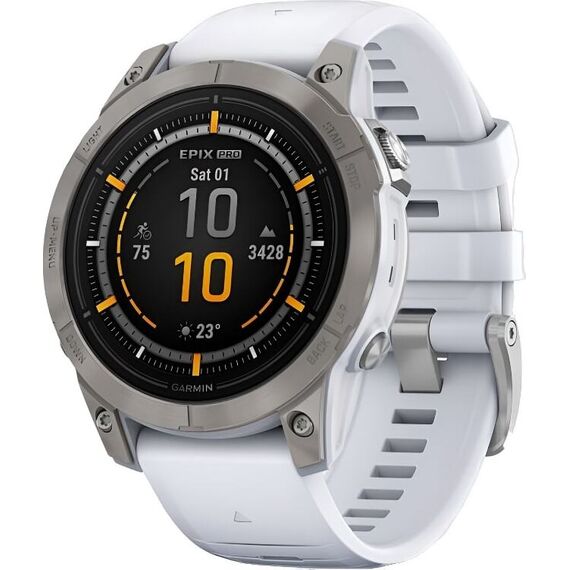 Смарт-часы Garmin Epix Pro (Gen 2) Sapphire Edition | 47 mm | Titanium/Whitestone, Версия: Pro | Sapphire, Размер корпуса : 47 мм, Цвет: Titanium/Whitestone