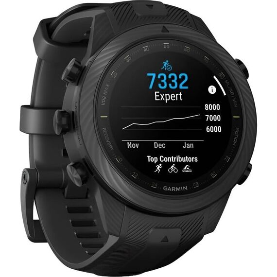 Смарт-часы Garmin Marq Athlete (Gen 2) Carbon Edition, Версия: Athlete, Материал корпуса: Плавленое углеродное волокно с титановой задней крышкой, изображение 4 Смарт-часы Garmin Marq Athlete (Gen 2) Carbon Edition, Версия: Athlete, Материал корпуса: Плавленое углеродное волокно с титановой задней крышкой, изображение 4