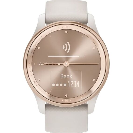 Смарт-часы Garmin Vívomove Trend Peach Gold Stainless Steel Bezel/Ivory, Версия: Vívomove Trend, Цвет: Peach Gold Stainless Steel Bezel/Ivory, изображение 5 Смарт-часы Garmin Vívomove Trend Peach Gold Stainless Steel Bezel/Ivory, Версия: Vívomove Trend, Цвет: Peach Gold Stainless Steel Bezel/Ivory, изображение 5