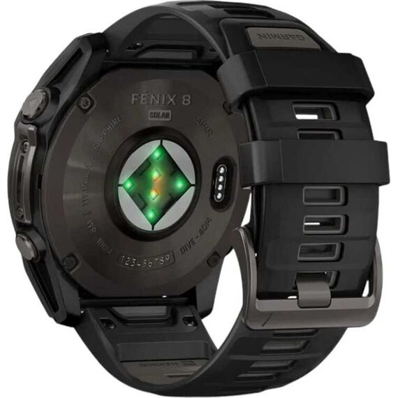 Смарт-часы Garmin Fēnix 8 Solar | 51 mm | Black/Pebble Gray, Версия: Solar, Размер корпуса : 51 мм, Цвет: Black/Pebble Gray, изображение 6 Смарт-часы Garmin Fēnix 8 Solar | 51 mm | Black/Pebble Gray, Версия: Solar, Размер корпуса : 51 мм, Цвет: Black/Pebble Gray, изображение 6