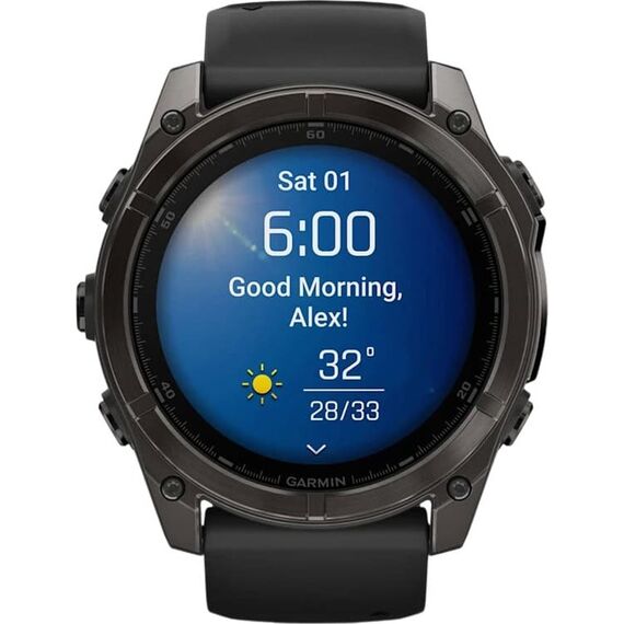 Смарт-часы Garmin Fēnix 8 Amoled | 51 mm | Black/Pebble Gray, Версия: Amoled, Размер корпуса : 51 мм, Цвет: Black/Pebble Gray, изображение 3 Смарт-часы Garmin Fēnix 8 Amoled | 51 mm | Black/Pebble Gray, Версия: Amoled, Размер корпуса : 51 мм, Цвет: Black/Pebble Gray, изображение 3