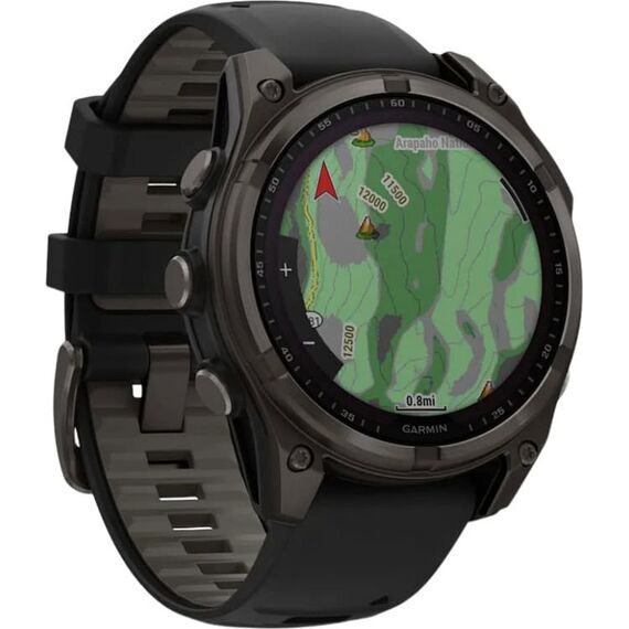Смарт-часы Garmin Fēnix 8 Solar | 47 mm | Black/Pebble Gray, Версия: Solar, Размер корпуса : 47 мм, Цвет: Black/Pebble Gray, изображение 4 Смарт-часы Garmin Fēnix 8 Solar | 47 mm | Black/Pebble Gray, Версия: Solar, Размер корпуса : 47 мм, Цвет: Black/Pebble Gray, изображение 4