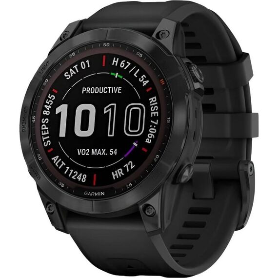 Смарт-часы Garmin Fēnix 7X Sapphire Solar Edition Black DLC Titanium/Black, Версия: Sapphire Solar, Размер корпуса : 51 мм, Цвет: Black DLC Titanium/Black
