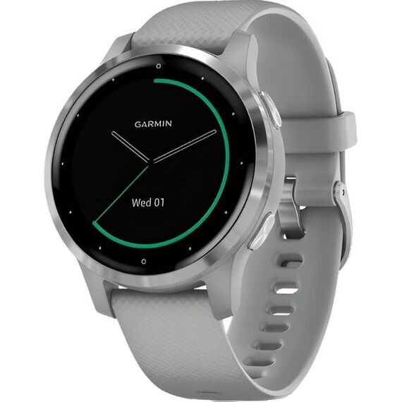 Смарт-часы Garmin Vívoactive 4S Silver Stainless Steel Bezel/Powder Gray, Размер корпуса : 40 мм, Цвет: Powder Gray, изображение 2 Смарт-часы Garmin Vívoactive 4S Silver Stainless Steel Bezel/Powder Gray, Размер корпуса : 40 мм, Цвет: Powder Gray, изображение 2