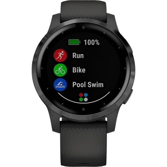 Смарт-часы Garmin Vívoactive 4S Slate Stainless Steel Bezel/Black, Размер корпуса : 40 мм, Цвет: Black, изображение 5 Смарт-часы Garmin Vívoactive 4S Slate Stainless Steel Bezel/Black, Размер корпуса : 40 мм, Цвет: Black, изображение 5