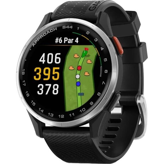 Смарт-часы Garmin Approach S44 Silver Aluminum Bezel/Black, Версия: S44, Цвет: Silver Aluminum Bezel/Black