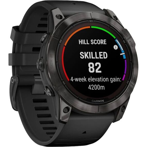 Смарт-часы Garmin Fēnix 7X Pro Sapphire Solar Edition Carbon Gray DLC Titanium, Версия: Pro | Sapphire Solar, Размер корпуса : 51 мм, Цвет: Carbon Gray DLC Titanium, изображение 4