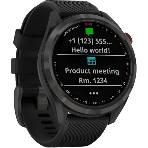Смарт-часы Garmin Approach S42 Gunmetal/Black, Цвет: Gunmetal/Black, изображение 4 Смарт-часы Garmin Approach S42 Gunmetal/Black, Цвет: Gunmetal/Black, изображение 4