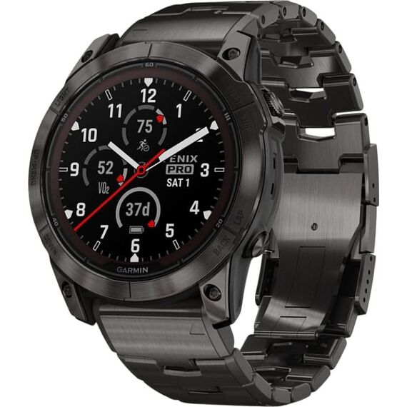Смарт-часы Garmin Fēnix 7X Pro Sapphire Solar Edition Carbon Grey Titanium, Версия: Pro | Sapphire Solar, Размер корпуса : 51 мм, Цвет: Carbon Grey Titanium