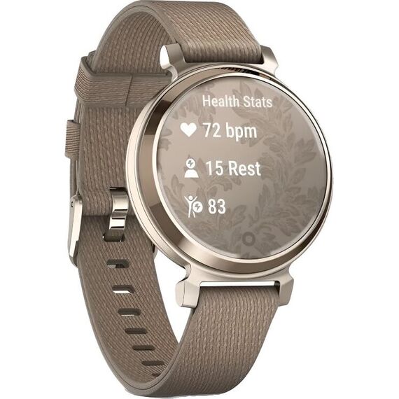 Смарт-часы Garmin Lily 2 Classic Cream Gold/Coffee Nylon, Модель: Classic, Цвет: Cream Gold/Coffee Nylon, изображение 4 Смарт-часы Garmin Lily 2 Classic Cream Gold/Coffee Nylon, Модель: Classic, Цвет: Cream Gold/Coffee Nylon, изображение 4