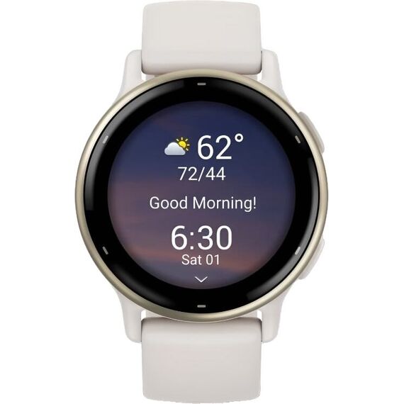 Смарт-часы Garmin Vívoactive 5 Cream Gold Aluminum Bezel/Ivory, Цвет: Ivory, изображение 5 Смарт-часы Garmin Vívoactive 5 Cream Gold Aluminum Bezel/Ivory, Цвет: Ivory, изображение 5
