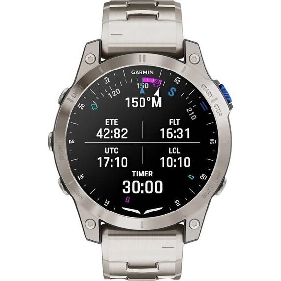 Смарт-часы Garmin D2 Mach 1 Aviator Smartwatch/Vented Titanium, Размер корпуса : 47 мм, Цвет: Vented Titanium, изображение 5 Смарт-часы Garmin D2 Mach 1 Aviator Smartwatch/Vented Titanium, Размер корпуса : 47 мм, Цвет: Vented Titanium, изображение 5