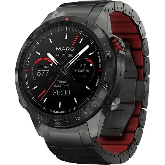 Смарт-часы Garmin Marq Athlete (Gen 2) Performance Edition, Версия: Athlete: Performance Edition, Материал корпуса: Титан (Grade 5) с DLC