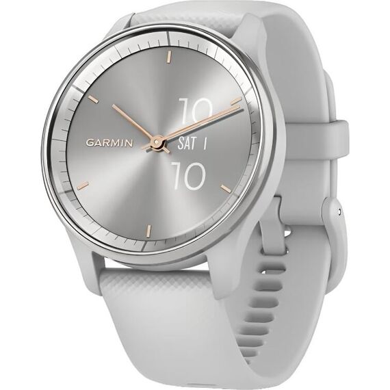 Смарт-часы Garmin Vívomove Trend Silver Stainless Steel Bezel/Mist Gray, Версия: Vívomove Trend, Цвет: Silver Stainless Steel Bezel/Mist Gray