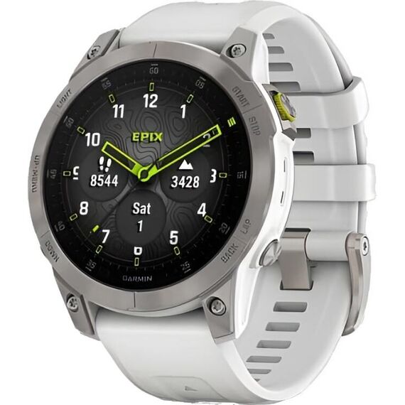 Смарт-часы Garmin Epix (Gen 2) Sapphire Edition | 47 mm | White Titanium, Версия: Sapphire, Цвет: White Titanium
