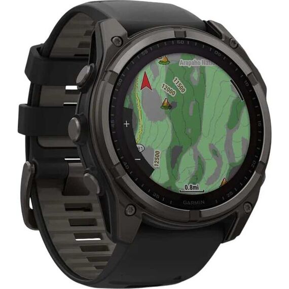 Смарт-часы Garmin Fēnix 8 Solar | 51 mm | Black/Pebble Gray, Версия: Solar, Размер корпуса : 51 мм, Цвет: Black/Pebble Gray, изображение 4 Смарт-часы Garmin Fēnix 8 Solar | 51 mm | Black/Pebble Gray, Версия: Solar, Размер корпуса : 51 мм, Цвет: Black/Pebble Gray, изображение 4