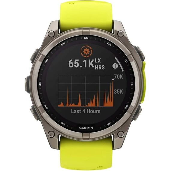 Смарт-часы Garmin Fēnix 8 Solar | 47 mm | Yellow/Graphite, Версия: Solar, Размер корпуса : 47 мм, Цвет: Yellow/Graphite, изображение 3 Смарт-часы Garmin Fēnix 8 Solar | 47 mm | Yellow/Graphite, Версия: Solar, Размер корпуса : 47 мм, Цвет: Yellow/Graphite, изображение 3