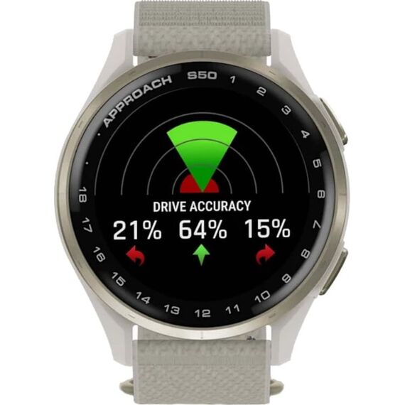 Смарт-часы Garmin Approach S50 Cream Gold Aluminum Bezel with Ivory ComfortFit Nylon Band, Версия: S50, Цвет: Cream Gold Aluminum Bezel/Ivory ComfortFit Nylon Band, изображение 3 Смарт-часы Garmin Approach S50 Cream Gold Aluminum Bezel with Ivory ComfortFit Nylon Band, Версия: S50, Цвет: Cream Gold Aluminum Bezel/Ivory ComfortFit Nylon Band, изображение 3