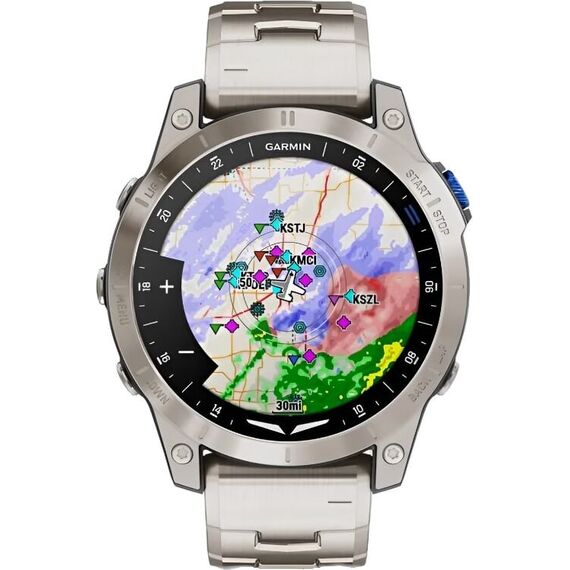 Смарт-часы Garmin D2 Mach 1 Aviator Smartwatch/Vented Titanium, Размер корпуса : 47 мм, Цвет: Vented Titanium, изображение 3 Смарт-часы Garmin D2 Mach 1 Aviator Smartwatch/Vented Titanium, Размер корпуса : 47 мм, Цвет: Vented Titanium, изображение 3