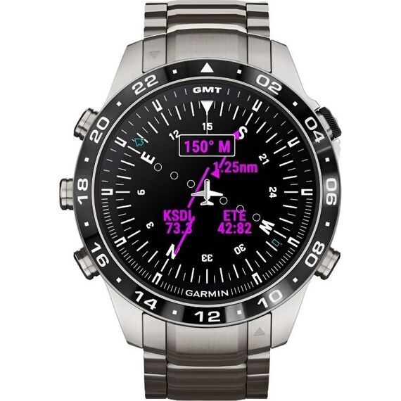 Смарт-часы Garmin Marq Aviator (Gen 2), Версия: Aviator, Материал корпуса: Титан (класс 5), изображение 5 Смарт-часы Garmin Marq Aviator (Gen 2), Версия: Aviator, Материал корпуса: Титан (класс 5), изображение 5