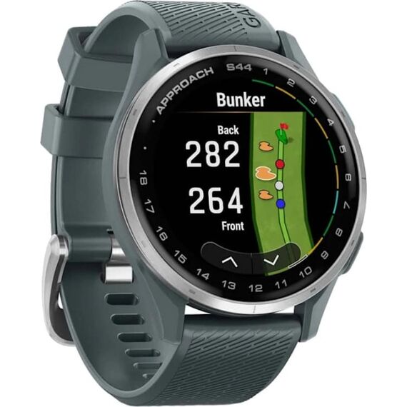Смарт-часы Garmin Approach S44 Silver Aluminum Bezel/Twilight, Версия: S44, Цвет: Silver Aluminum Bezel/Twilight, изображение 4 Смарт-часы Garmin Approach S44 Silver Aluminum Bezel/Twilight, Версия: S44, Цвет: Silver Aluminum Bezel/Twilight, изображение 4