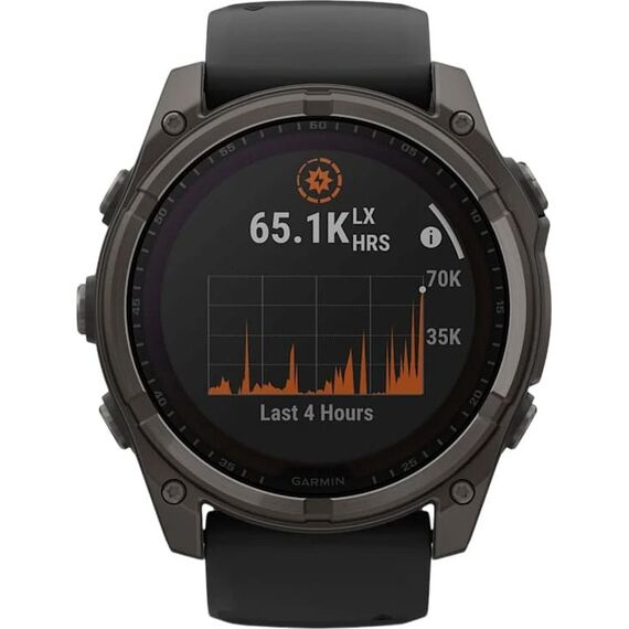 Смарт-часы Garmin Fēnix 8 Solar | 51 mm | Black/Pebble Gray, Версия: Solar, Размер корпуса : 51 мм, Цвет: Black/Pebble Gray, изображение 3 Смарт-часы Garmin Fēnix 8 Solar | 51 mm | Black/Pebble Gray, Версия: Solar, Размер корпуса : 51 мм, Цвет: Black/Pebble Gray, изображение 3