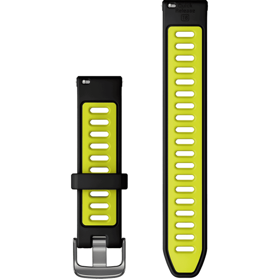 Ремешок сменный Garmin Quick Release | 18 mm | Black/Amp Yellow, Цвет: Black/Amp Yellow, изображение 2 Ремешок сменный Garmin Quick Release | 18 mm | Black/Amp Yellow, Цвет: Black/Amp Yellow, изображение 2