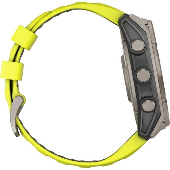 Смарт-часы Gamin Fēnix 8 Solar | 51 mm | Yellow/Graphite Silicone, Версия: Solar, Размер корпуса : 51 мм, Цвет: Yellow/Graphite Silicone, изображение 5 Смарт-часы Gamin Fēnix 8 Solar | 51 mm | Yellow/Graphite Silicone, Версия: Solar, Размер корпуса : 51 мм, Цвет: Yellow/Graphite Silicone, изображение 5