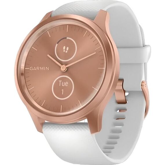 Смарт-часы Garmin Vívomove Style Rose Gold Aluminum Case/White, Версия: Vívomove Style, Цвет: Rose Gold Aluminum Case/White