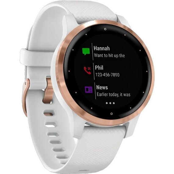 Смарт-часы Garmin Vívoactive 4S Rose Gold Stainless Steel Bezel/White, Размер корпуса : 40 мм, Цвет: White, изображение 4 Смарт-часы Garmin Vívoactive 4S Rose Gold Stainless Steel Bezel/White, Размер корпуса : 40 мм, Цвет: White, изображение 4