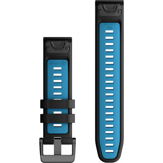 Ремешок сменный Garmin QuickFit | 22 мм | Black/Cirrus Blue, Цвет: Black/Cirrus Blue, изображение 2 Ремешок сменный Garmin QuickFit | 22 мм | Black/Cirrus Blue, Цвет: Black/Cirrus Blue, изображение 2