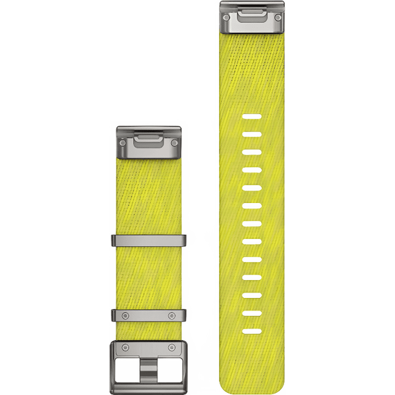 Ремешок сменный Garmin QuickFit | 22 мм | Yellow/Green Nylon, Цвет: Yellow/Green Nylon, изображение 2 Ремешок сменный Garmin QuickFit | 22 мм | Yellow/Green Nylon, Цвет: Yellow/Green Nylon, изображение 2