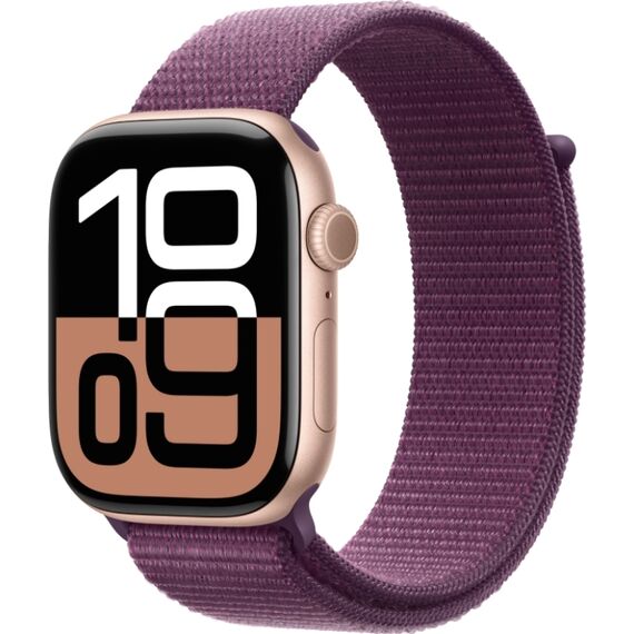 Apple Watch Series 10 | 46 мм | Sport Loop Plum, Размер корпуса : 46 мм, Цвет: Plum, Размер ремешка : 130–200 мм, изображение 2 Apple Watch Series 10 | 46 мм | Sport Loop Plum, Размер корпуса : 46 мм, Цвет: Plum, Размер ремешка : 130–200 мм, изображение 2