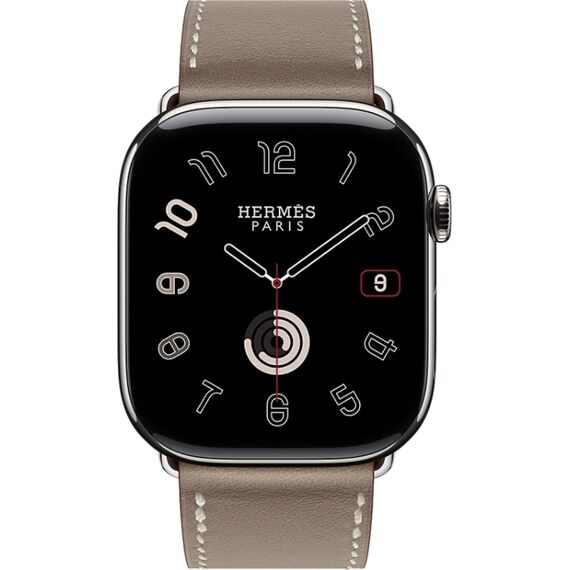 Apple Watch Hermès Series 10 | 46 мм | Single Tour Etoupe, Размер корпуса : 46 мм, Цвет: Etoupe, Размер ремешка : 165–200 мм, изображение 3 Apple Watch Hermès Series 10 | 46 мм | Single Tour Etoupe, Размер корпуса : 46 мм, Цвет: Etoupe, Размер ремешка : 165–200 мм, изображение 3