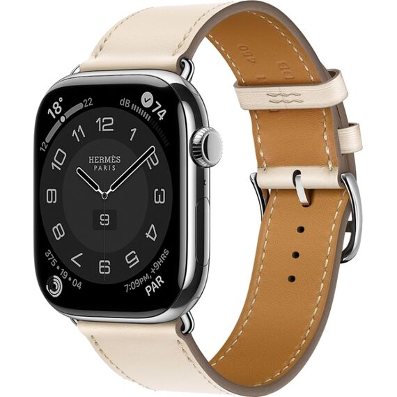 Apple Watch Hermès Series 10 | 46 мм | Single Tour Béton, Размер ремешка : 165–200 мм, Размер корпуса : 46 мм, Цвет: Béton