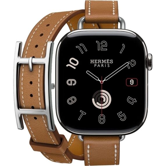 Apple Watch Hermès Series 10 | 42 мм | Double Tour Hapi Brown, Размер корпуса : 42 мм, Цвет: Brown, Размер ремешка : 130–155 мм, изображение 3 Apple Watch Hermès Series 10 | 42 мм | Double Tour Hapi Brown, Размер корпуса : 42 мм, Цвет: Brown, Размер ремешка : 130–155 мм, изображение 3