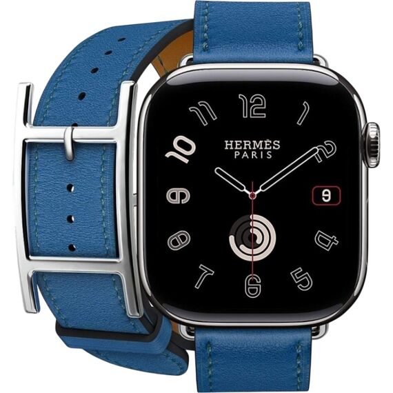 Apple Watch Hermès Series 10 | 42 мм | Double Tour Hapi Bleu de France, Размер корпуса : 42 мм, Цвет: Bleu de France, Размер ремешка : 130–155 мм, изображение 3 Apple Watch Hermès Series 10 | 42 мм | Double Tour Hapi Bleu de France, Размер корпуса : 42 мм, Цвет: Bleu de France, Размер ремешка : 130–155 мм, изображение 3