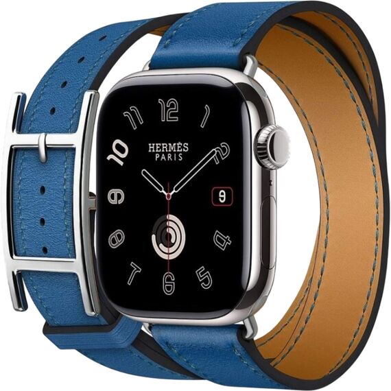 Apple Watch Hermès Series 10 | 42 мм | Double Tour Hapi Bleu de France, Размер корпуса : 42 мм, Цвет: Bleu de France, Размер ремешка : 130–155 мм, изображение 2 Apple Watch Hermès Series 10 | 42 мм | Double Tour Hapi Bleu de France, Размер корпуса : 42 мм, Цвет: Bleu de France, Размер ремешка : 130–155 мм, изображение 2