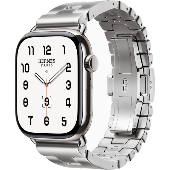 Apple Watch Hermès Series 10 | 46 мм | Grand H 175-190 мм, Размер корпуса : 46 мм, Цвет: Silver, Размер ремешка : 175–190 мм, изображение 2