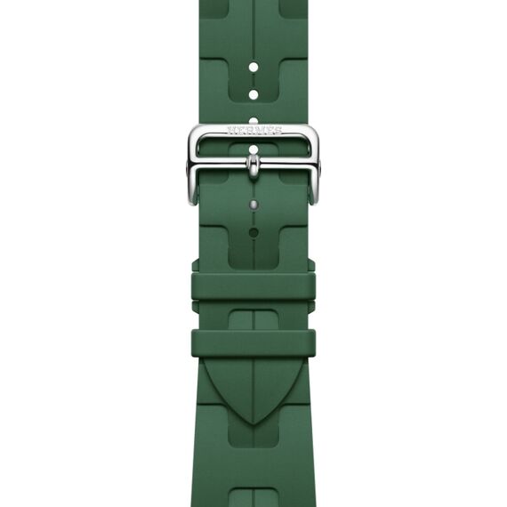 Apple Watch Hermès Series 10 | 46 мм | Kilim Single Tour Vert Moyen, Размер корпуса : 46 мм, Цвет: Vert Moyen, Размер ремешка : 160–195 мм, изображение 4