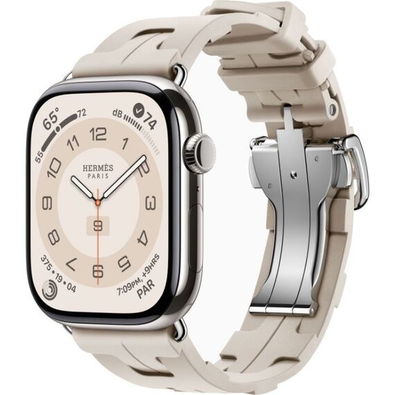 Apple Watch Hermès Series 10 | 46 мм | Kilim Single Tour Beige, Размер корпуса : 46 мм, Цвет: Beige, Размер ремешка : 160–195 мм, изображение 2
