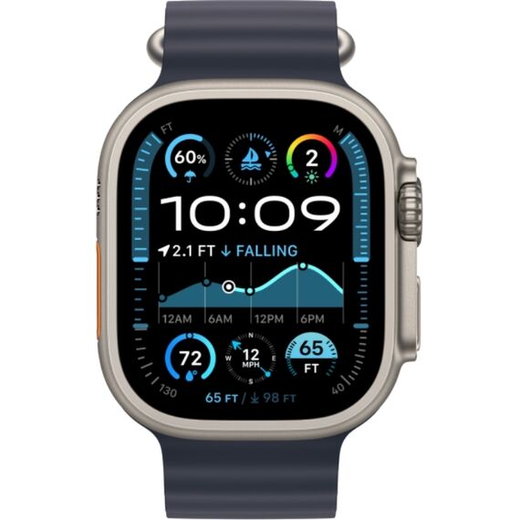 Apple Watch Ultra 2 GPS + Cellular (49 мм) | Ocean Band Navy, Размер корпуса : 49 мм, Цвет: Navy, Размер ремешка : 130–200 мм, изображение 3 Apple Watch Ultra 2 GPS + Cellular (49 мм) | Ocean Band Navy, Размер корпуса : 49 мм, Цвет: Navy, Размер ремешка : 130–200 мм, изображение 3
