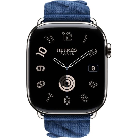 Apple Watch Hermès Series 10 | 46 мм | Torsade Single Tour Navy, Размер корпуса : 46 мм, Цвет: Navy, Размер ремешка : 140–245 мм, изображение 3