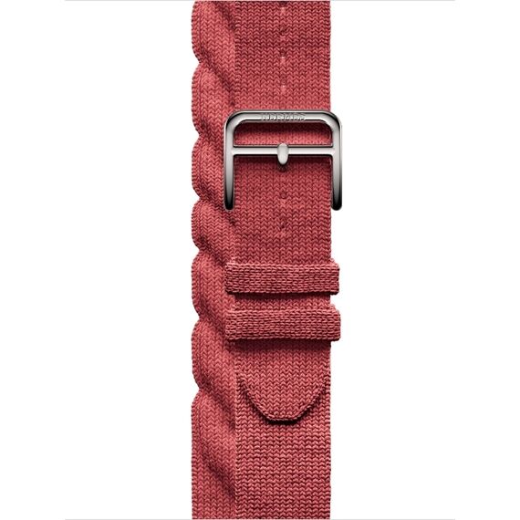 Apple Watch Hermès Series 10 | 42 мм | Torsade Double Tour Rouge Grenat, Размер корпуса : 42 мм, Цвет: Rouge Grenat, Размер ремешка : 130–155 мм, изображение 4